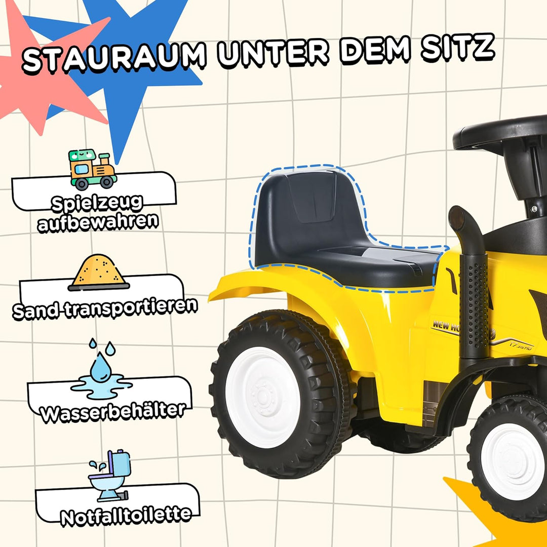 HOMCOM Kinder Rutschauto New Holland Rutscherfahrzeug Kinderauto Kinderfahrzeug Klassische Auto Lauf