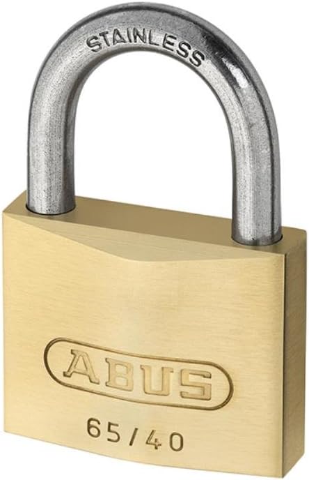 Abus - 65IB/40 40mm Messing Vorhängeschloss Edelstahl Schäkel Carded - ABU65I... 40mm single Edelsta