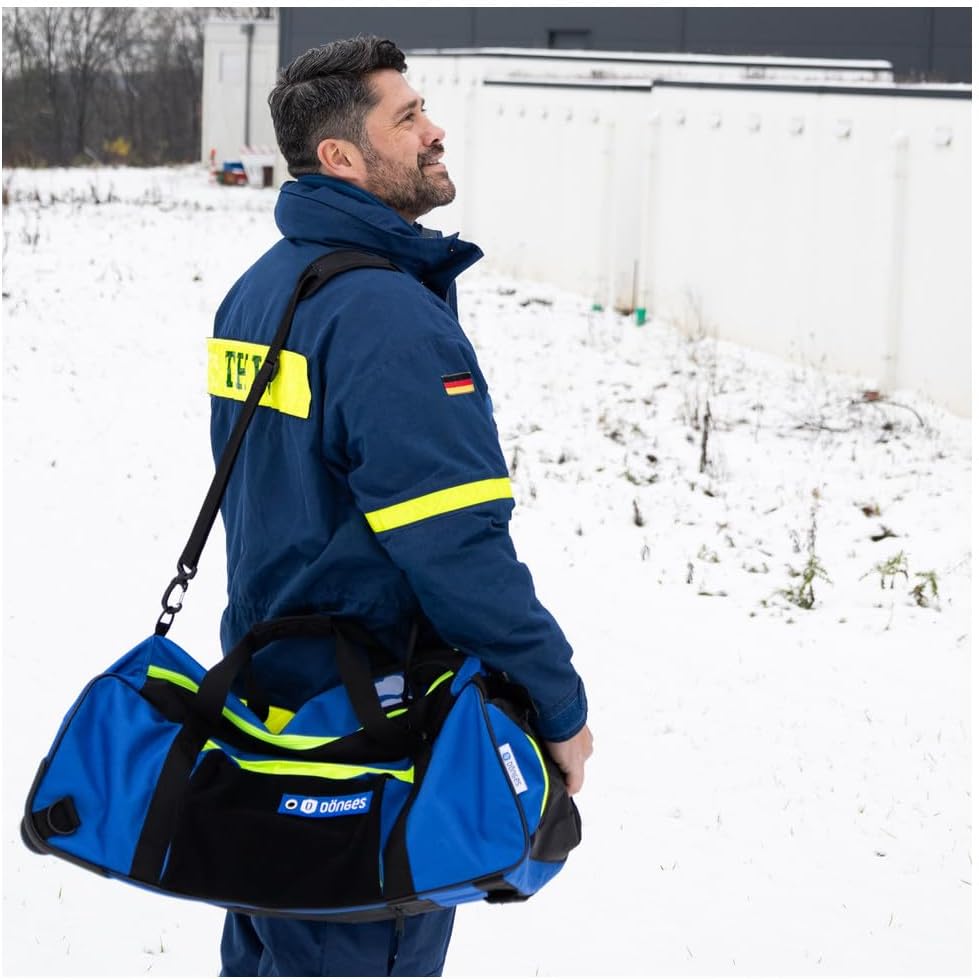 Dönges THW-Bereitschaftstasche, blau/gelb (feuerwehrtasche einsatztasche Signet feuerwehrlogo Feuerw