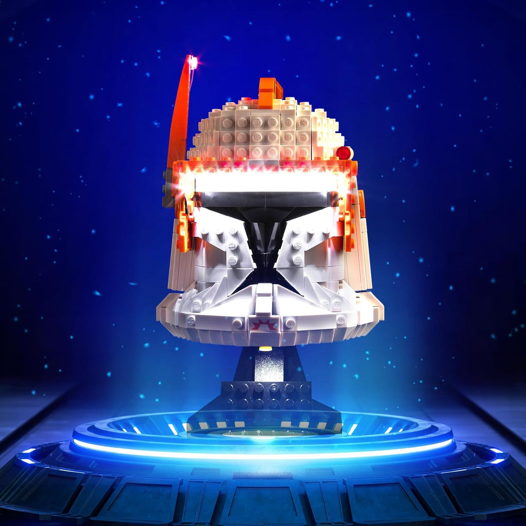 LocoLee Led Licht Set Kompatibel mit Lego Clone Commander Cody Helm, Led Beleuchtungs Set Compatible