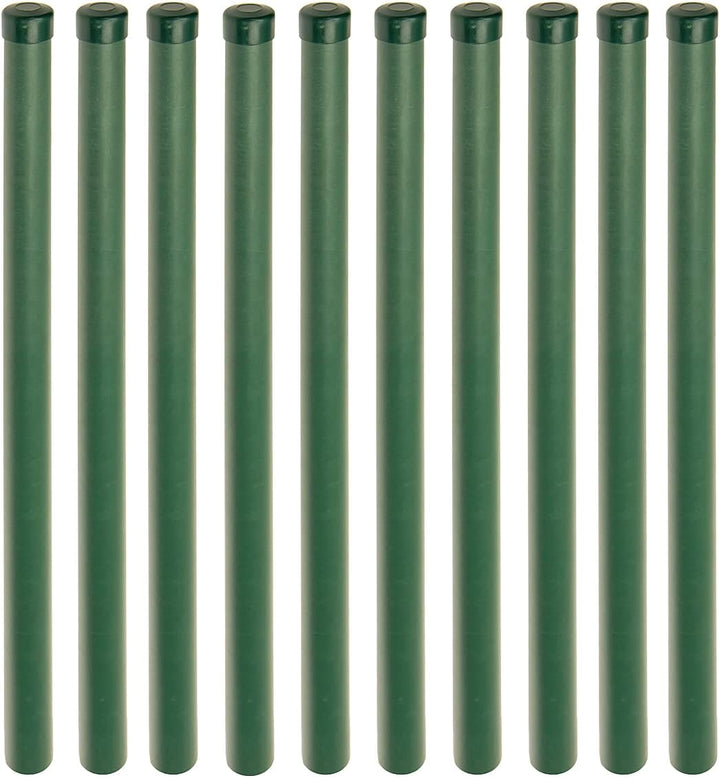 HaGa® Kunststoffpfahl 10 Stück - Zaunpfahl 3,8cm Stärke x 150cm Höhe - Pfahl glasfaserverstärktes un
