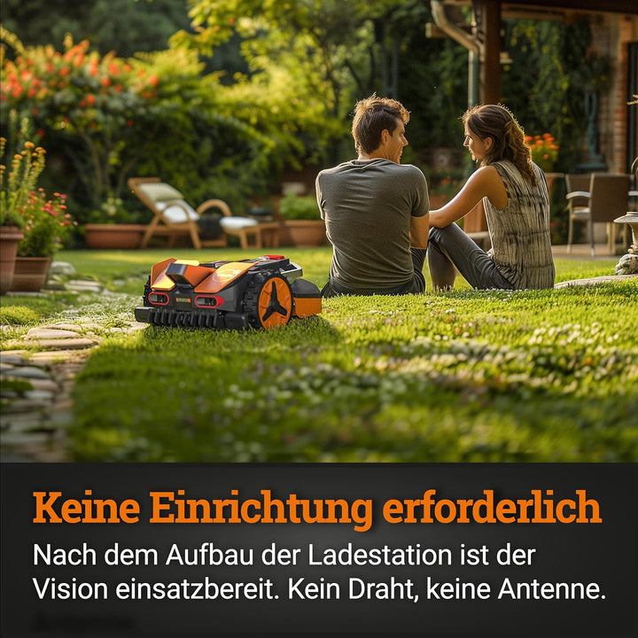 WORX Landroid Vision L1600 Mähroboter WR216E.1 für Gärten bis 1600m², AI Rasenmäher Roboter ohne Beg