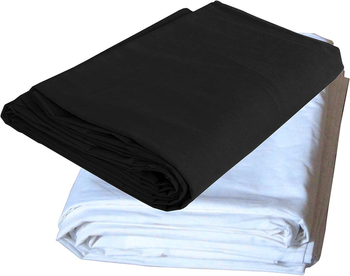 2X Fotostudio Stoff Hintergrund DynaSun W001 +W002 2,8x4m Weiss und Schwarz Dicke Baumwolle 140g/sqm