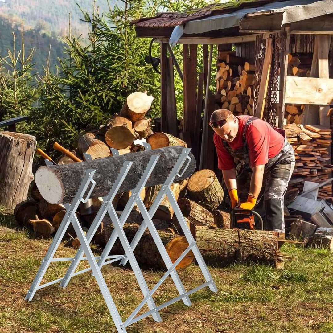 Daromigo Sägebock klappbar, Holzsägearbeiten für Kettensägen Holz, Sägegestell für Kettensägen, 81x8