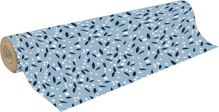 Clairefontaine 223859C - Rolle Geschenkpapier Kraftnatur 50mx70 cm 70g, Minimalist, 1 Rolle Pétales