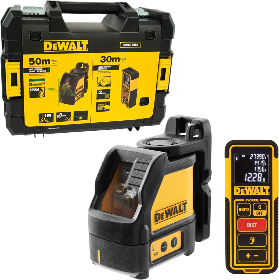 Kreuzlinien-Laser DW088CG & Laser-Distanzmeser DW0 99E