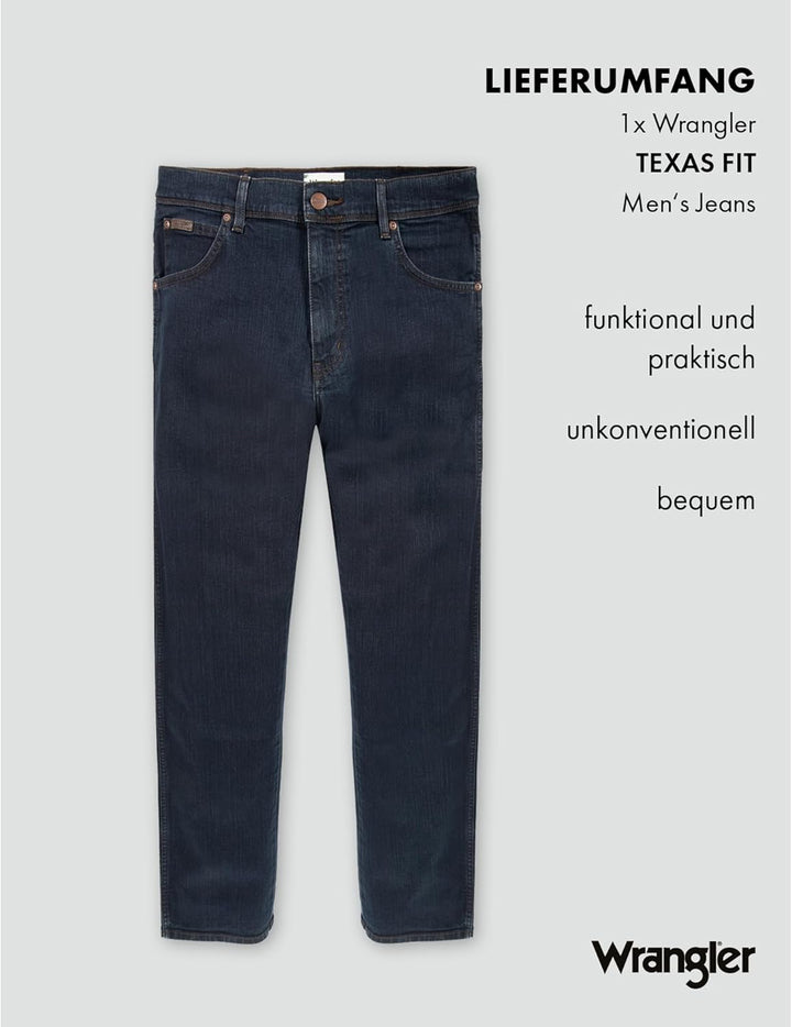 Wrangler Herren Texas Jeans 50W / 32L Blue Black, 50W / 32L Blue Black
