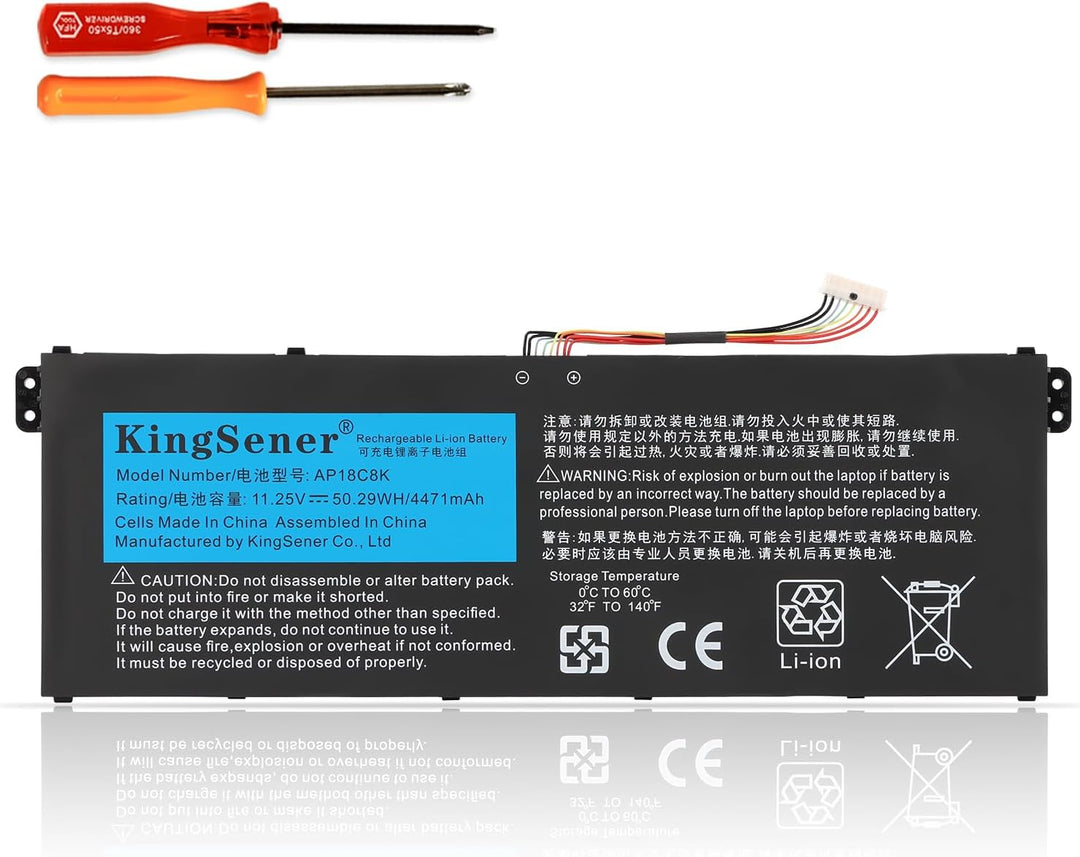KingSener AP18C8K Laptop Akku für Acer Aspire 5 A514-52 A514-52-58U3 Chromebook 314 C933 Swift 3 SF3
