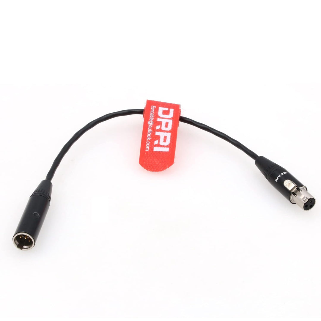 DRRI Mini XLR TA4M auf 3-Pin TA3F Mikrofonadapterkabel für AKG Bodypack Shure Mikrofon