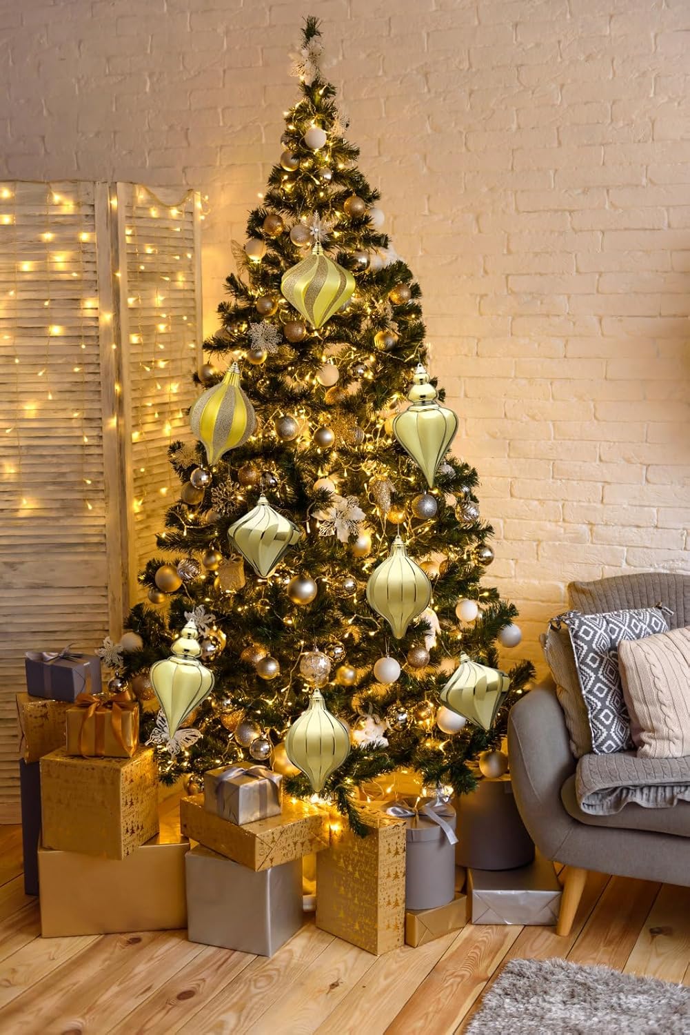 2er Set Weihnachtskugel Christbaumkugel Gross Bruchfest Glänzend Weihnachtsdeko aus Kunststoff Weihn