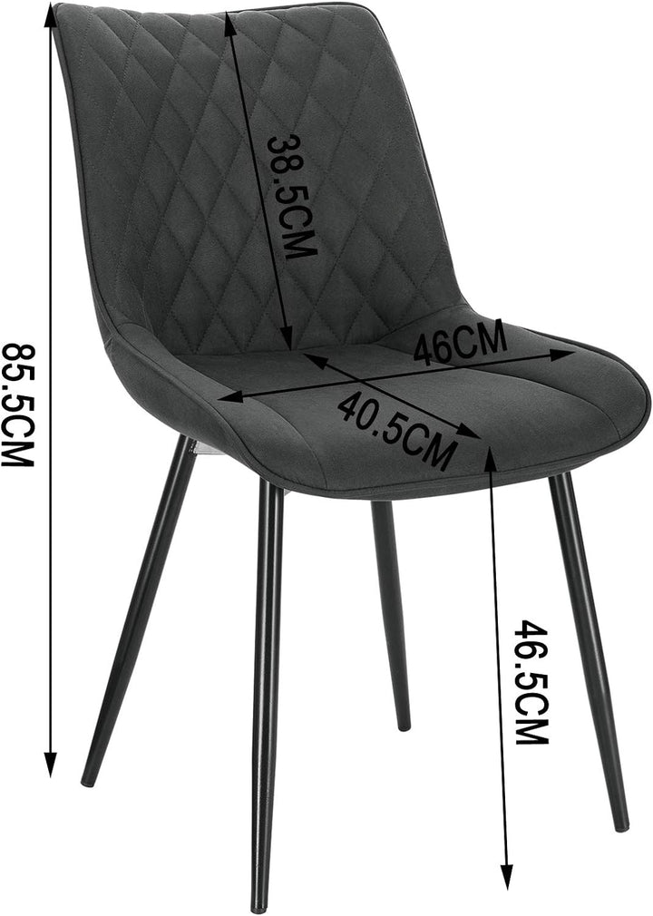 WOLTU 4 x Esszimmerstühle 4er Set Esszimmerstuhl Küchenstuhl Polsterstuhl Design Stuhl mit Rückenleh