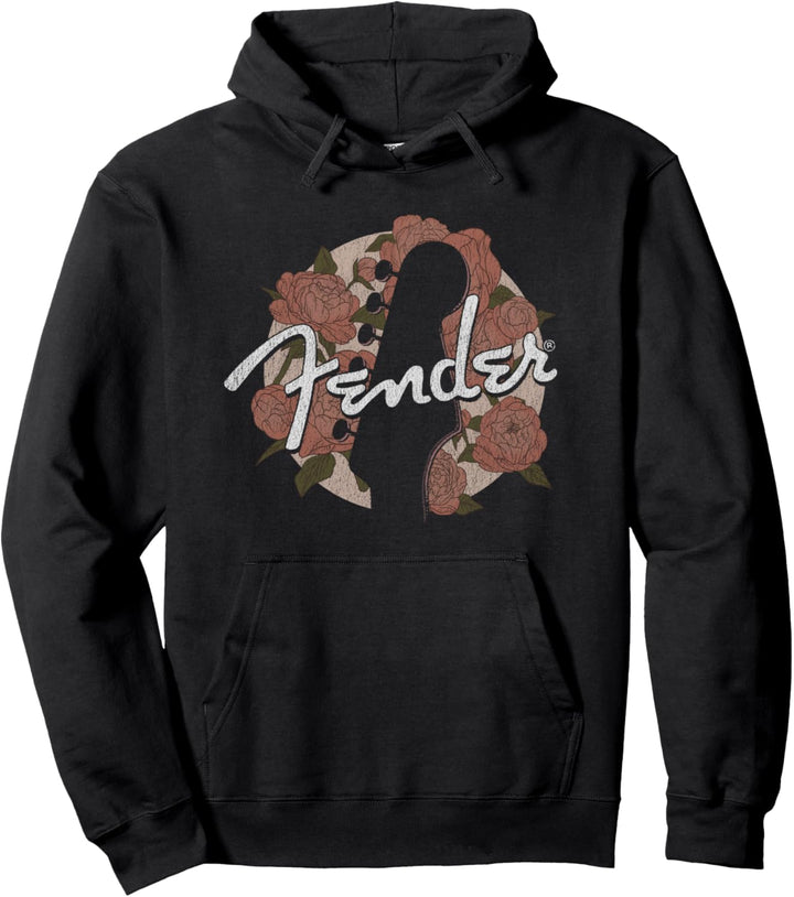 Fender Floral Circle Guitar Silhouette Pullover Hoodie