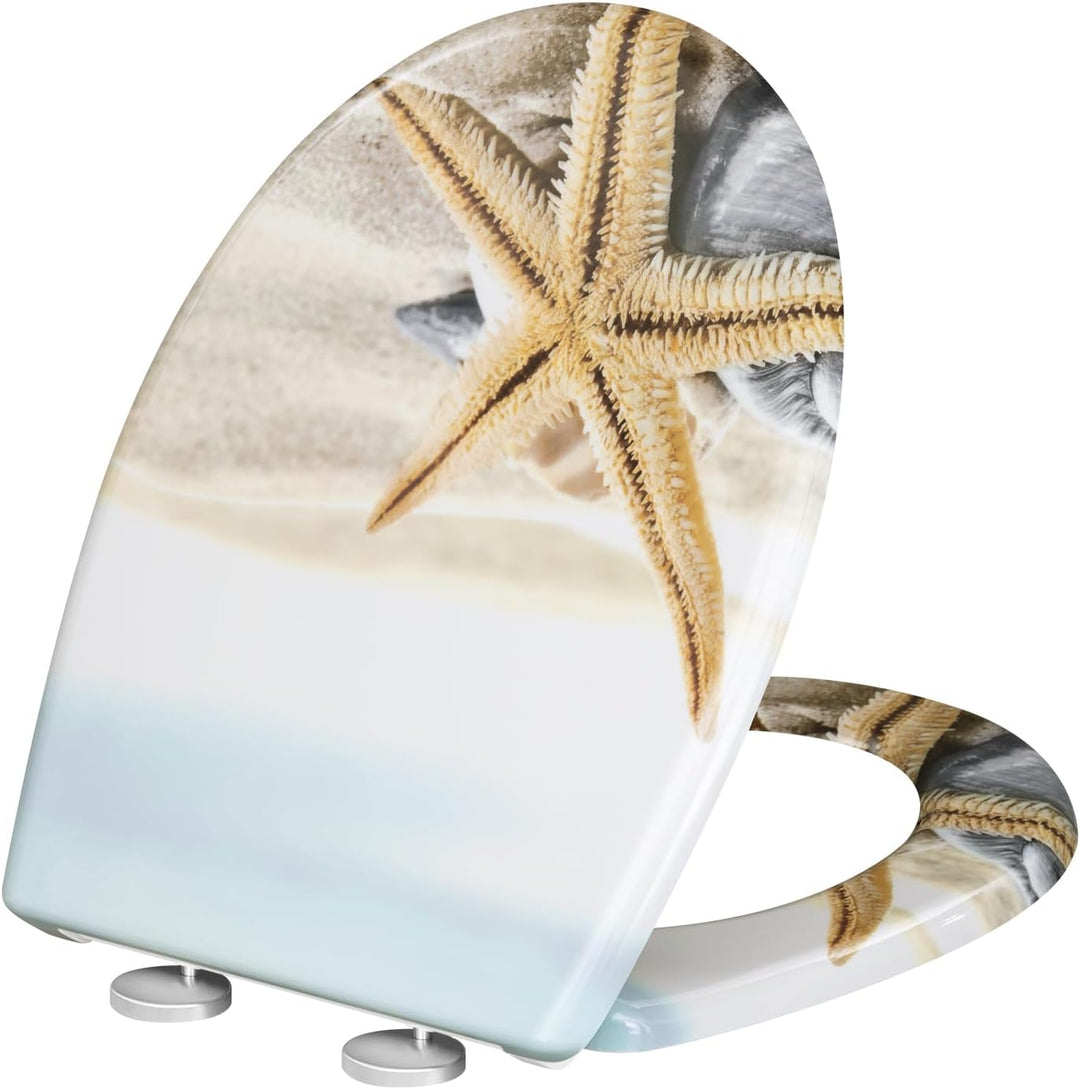 WOLTU Toilettendeckel mit Absenkautomatik Klodeckel WC Sitz Softclose antibakterielle Klobrille mit