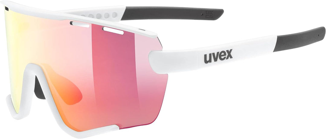 uvex Unisex Sportstyle 236 S Set Sportbrille (1er Pack) Einheitsgrösse white mat/red, Einheitsgr
