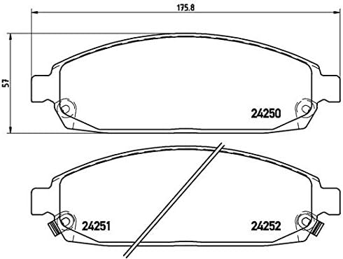 Brembo P 37 010 Bremsbelagsatz, Scheibenbremse - (4-teilig)