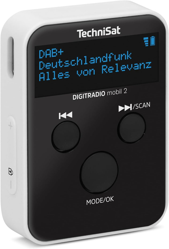 TechniSat DIGITRADIO mobil 2 – Portables DAB+/FM Mini-Radio mit integriertem Akku (wiederaufladbares