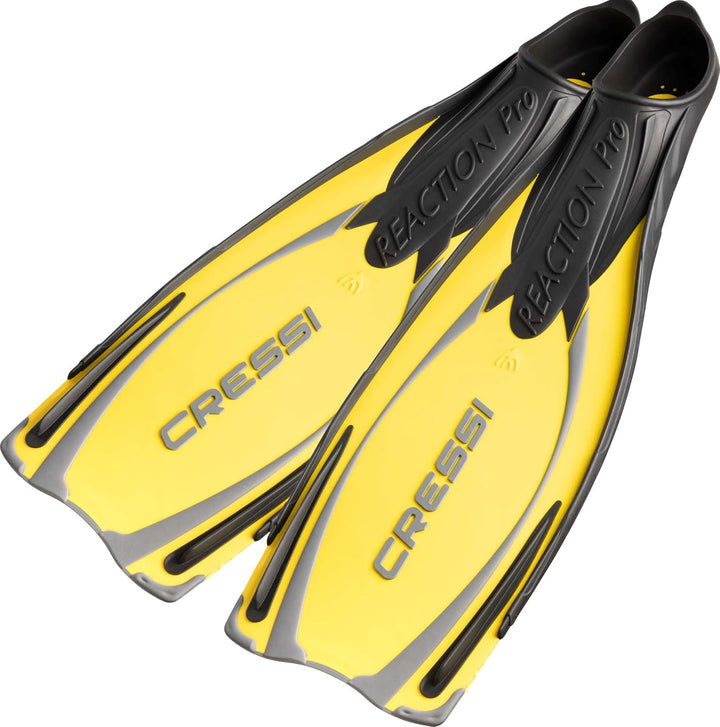 Cressi Reaction Pro Fins - Flossen zum Tauchen, Freitauchen und Schnorcheln, Adult Unisex 36/37 Gelb