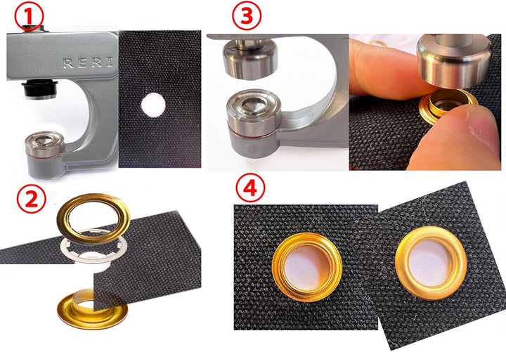 Ösenzange set Aussenwerbung Ösen Set mit Werkzeug Schwarz Φ14mm Ösen-Set Ösen-Set mit Ösen-Einstellw