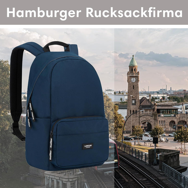 LARKSON Schulrucksack Mädchen & Jungen Teenager - No 3 - Rucksack Damen & Herren für Schule - 16" La
