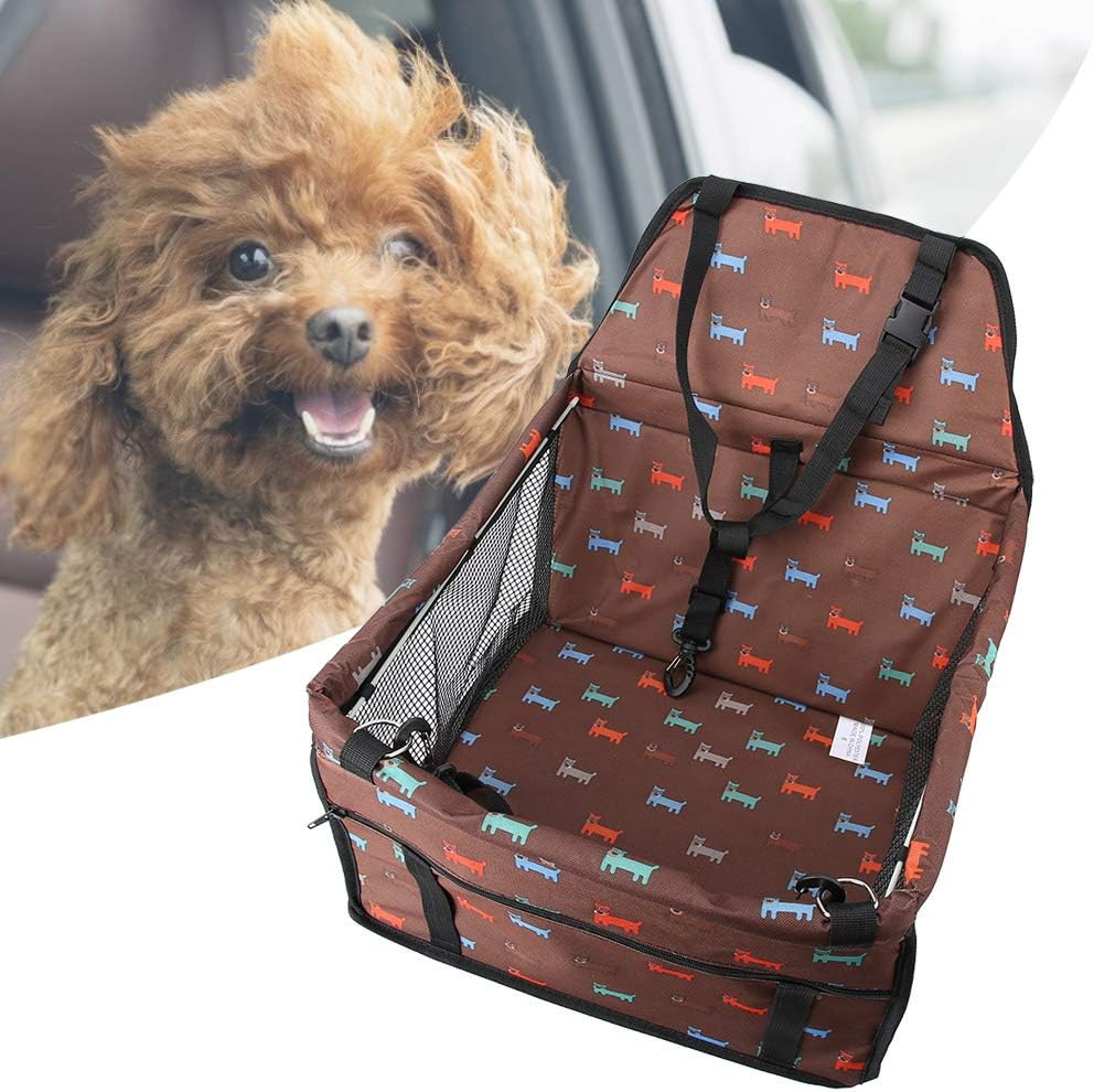 lyrlody Waschbarer Hundeautositz, 3 in 1 Faltbarer Haustier-Katzen-Autositz Reisesitz Atmungsaktiver