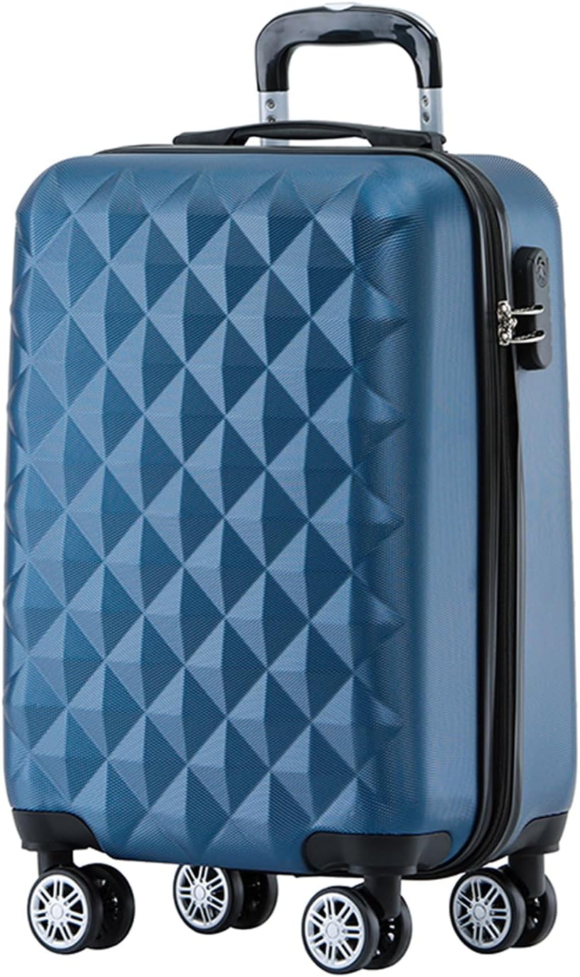 BEIBYE Zwillingsrollen 2066 Hartschale Trolley Koffer Reisekoffer Handgepäck Boardcase M (Blau, M)