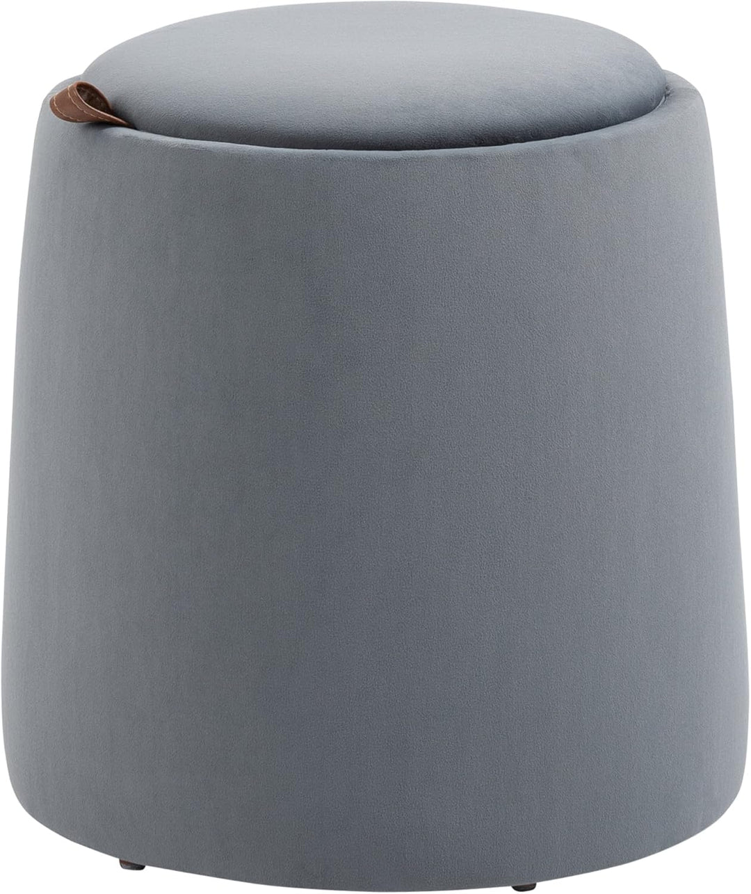 HOMCOM 2-in-1 Ottomane Sitzhocker Runde Polsterhocker Fussbank inklusive Stauraum, abnehmbaren Decke