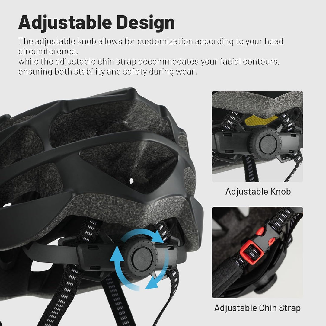 Favoto Fahrradhelm für Erwachsene Fahrrad Helmet mit Abnehmbarer Innenfutter Verstellbar Rennradhelm