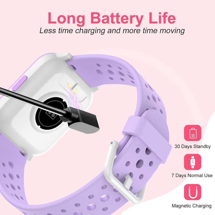 Kids Smart Fitness Watch für Jungen Mädchen, Health Sports Fitness Tracker mit Herzfrequenz-Schlafmo