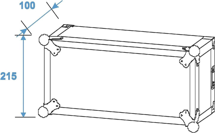 ROADINGER Verstärkerrack PR-2ST, 4HE, 57cm tief | Flightcase für 483-mm-Geräte (19") | mit mehrschic