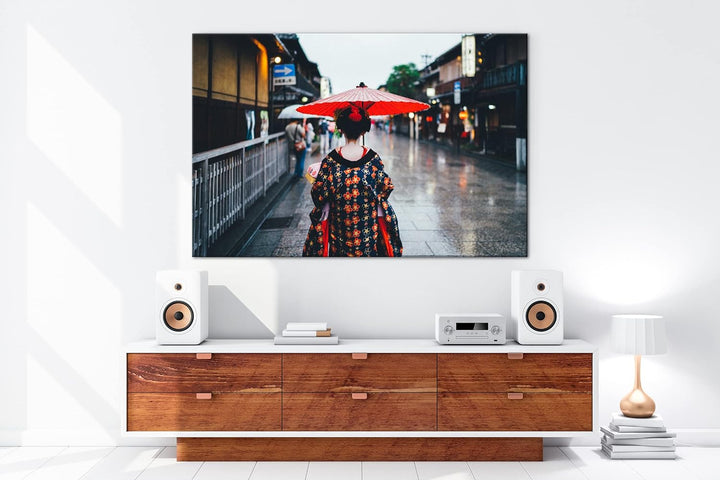 deyoli traditionelles japanisches Gewand Format: 100x70 als Leinwandbild, Motiv fertig gerahmt auf E