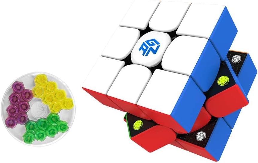 GAN 356M-High Zauberwürfel Magnetwürfel 3x3, Magischer Würfel mit 4 GES Extra Austauschbares Zubehör