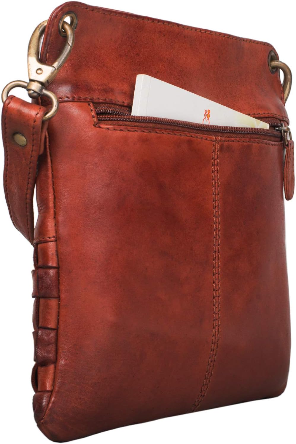 STILORD 'Sophie' Schultertasche Damen klein Leder Handtasche moderne Umhängetasche geflochten Freize