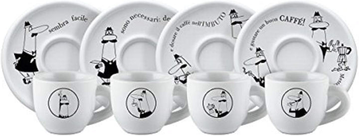Bialetti TAZZINE Moka CAROSELLO Frühstückstassen, mehrfarbig,