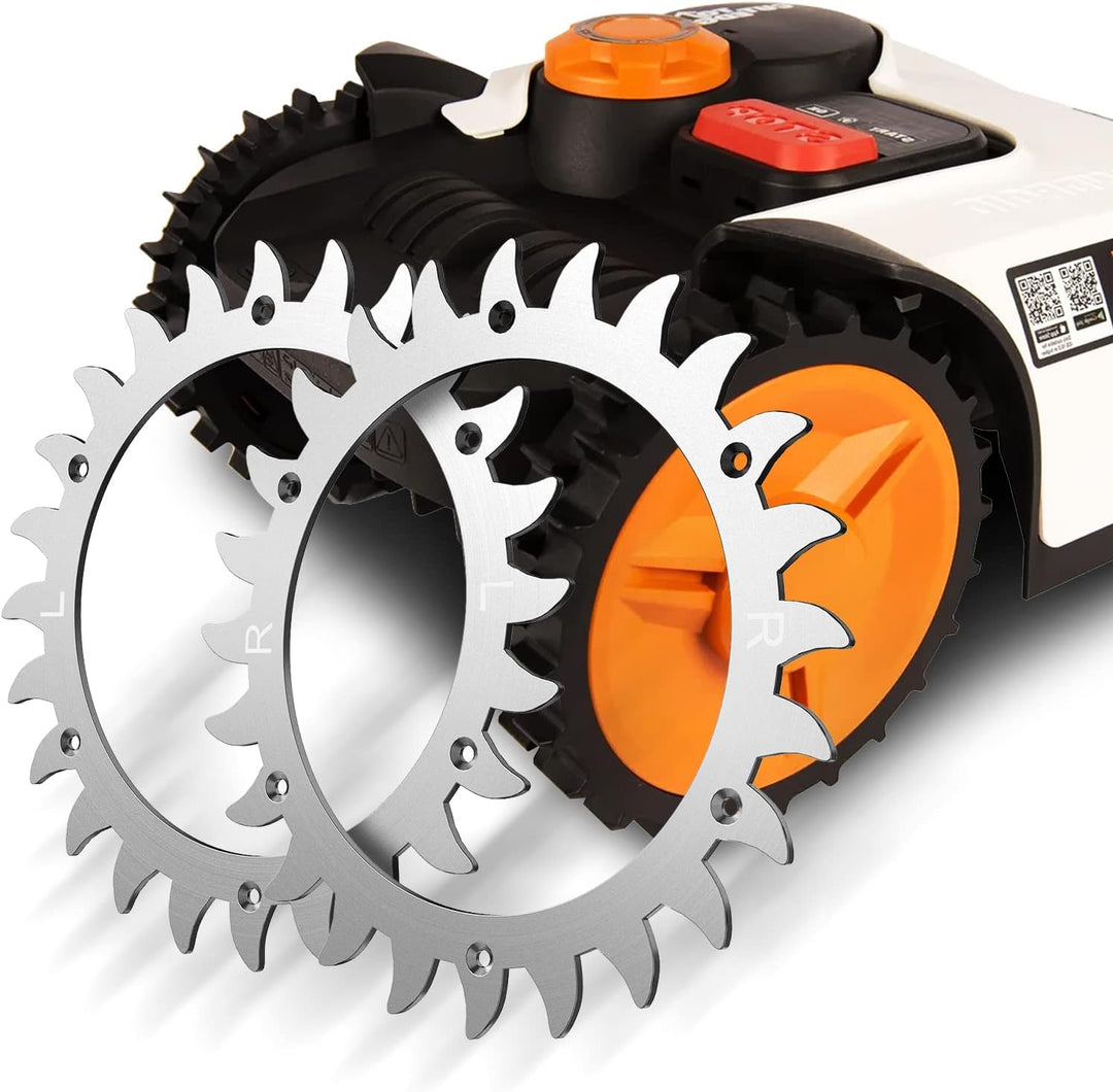 Spikes für Mähroboter Traktionsverbesserung für Worx Plus S / M -Radgrösse 205mm-12x Edelstahlschrau