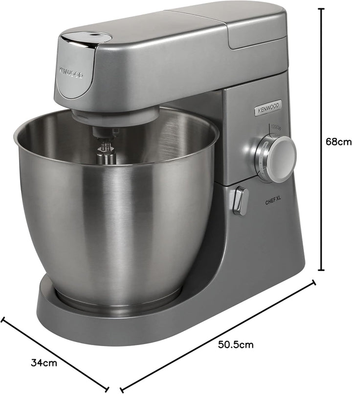 Kenwood Chef Knetmaschine Planetaria, Silber Rührmaschine + Mixer + Fleischwolf 6.7 grau Bundle mit
