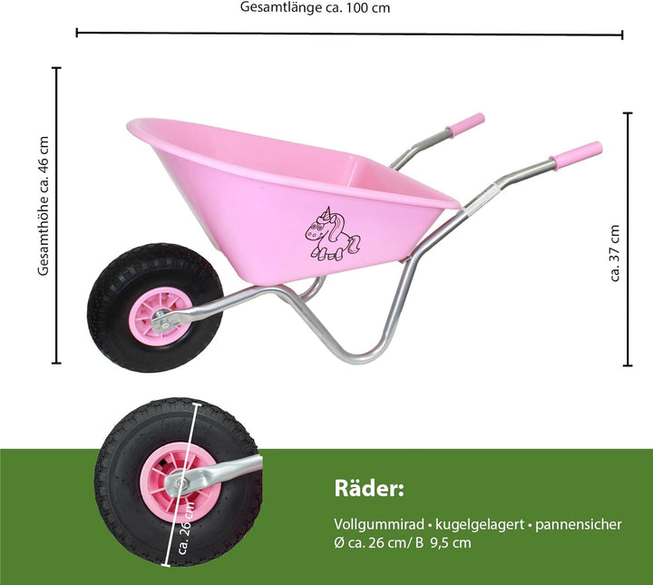 Kinderschubkarre Schiebkarre Metallschubkarre Gartenkarre Diverse Motive Lokomotive Feuerwehr Prinze
