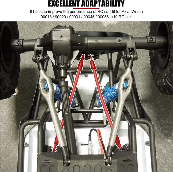 EVTSCAN RC Car Verbindungsstange, 10 Stück Edelstahl Verbindungsstange Passend für Axial Wraith 9001