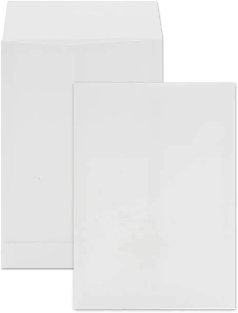 Netuno 50x weisse Faltentasche DIN C4 229× 324 mm 130g weiss Umschlag erweiterbar Faltenversandtasch