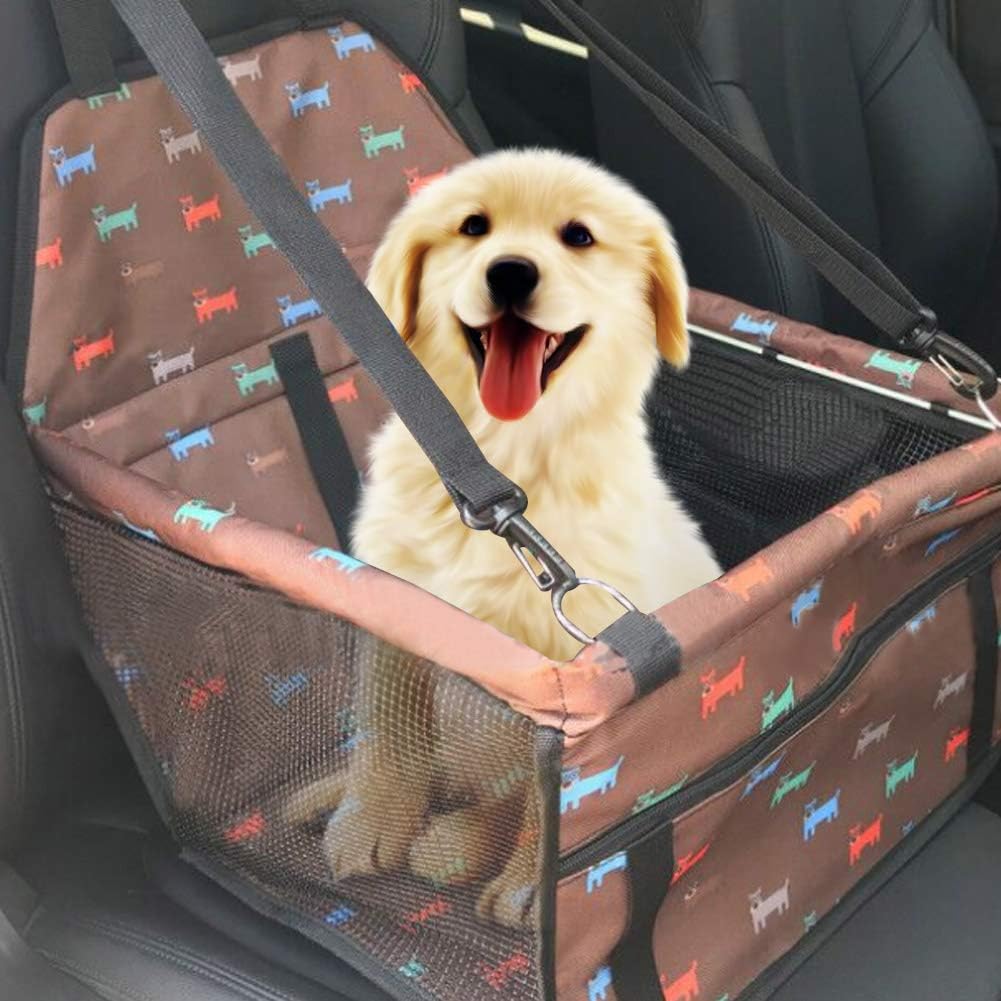 lyrlody Waschbarer Hundeautositz, 3 in 1 Faltbarer Haustier-Katzen-Autositz Reisesitz Atmungsaktiver