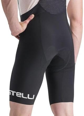 CASTELLI Herren Shorts Premio Black Bibshort Ltd Edition S Schwarz-weiss, S Schwarz-weiss
