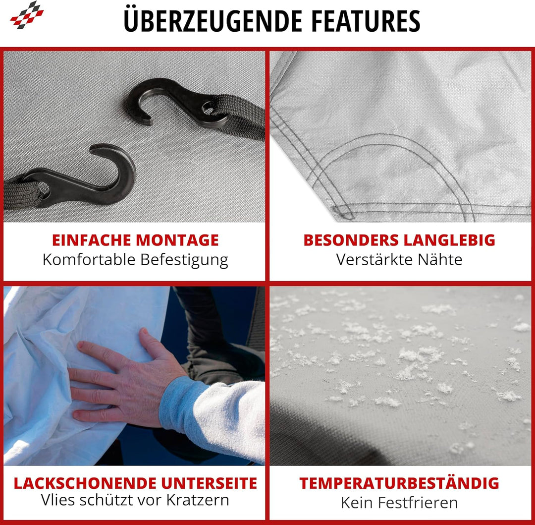 WALSER Abdeckplane Auto All Weather Basic, Abdeckplane wasserdicht, 100% wetterfeste Auto Abdeckplan