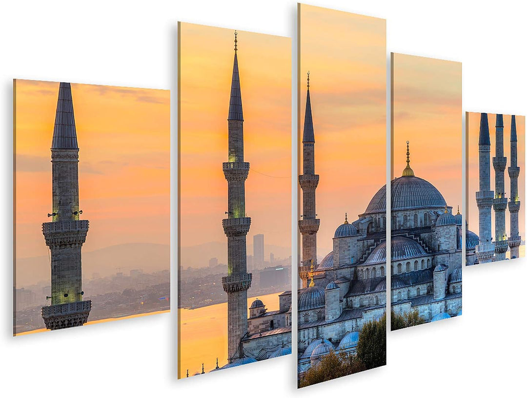 islandburner Bild auf Leinwand Die Blaue Moschee Sultanahmet Camii Istanbul Türkei Bilder Wandbilder