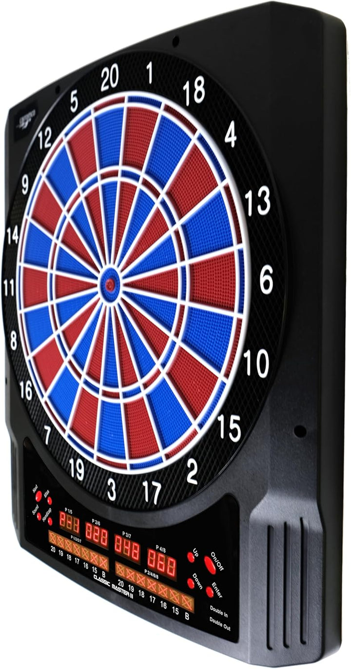 Carromco Elektronische Dartscheibe CLASSIC MASTER 2 - Dartboard für 1-8 Spieler - E-Dartautomat mit