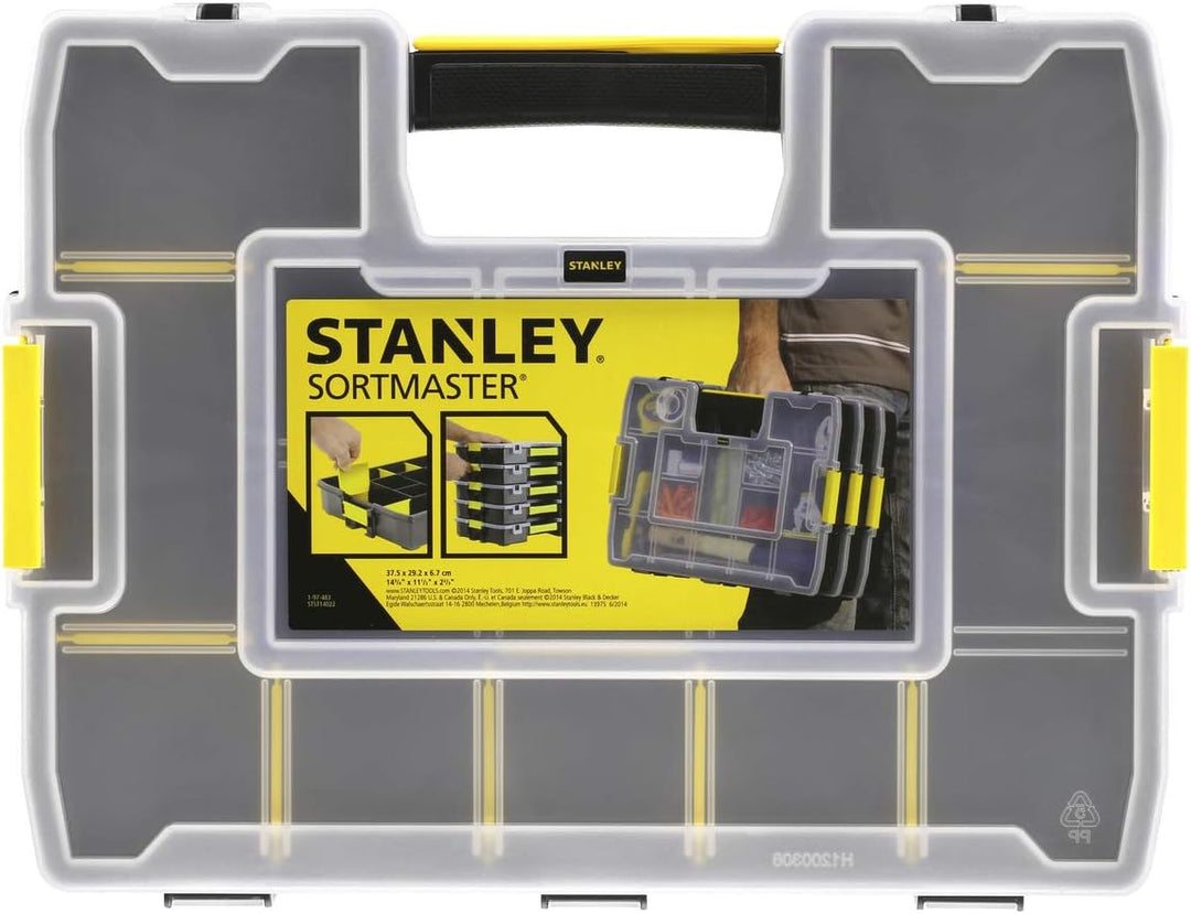 Stanley Rollende Werkstatt aus Metall-Kunststoff 1-79-206 – Werkzeugwagen leer mit 3 modularen Einhe