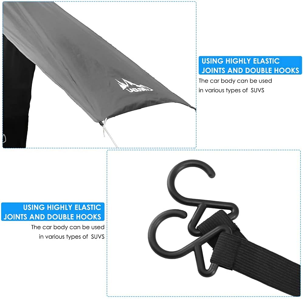 GJCrafts heckzelt Auto, mit Moskitonetz Winddicht, Sonnenschutz, wasserdicht Auto Camping Zelt/Angel