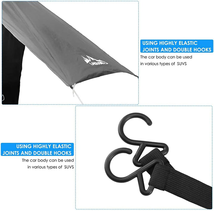 GJCrafts heckzelt Auto, mit Moskitonetz Winddicht, Sonnenschutz, wasserdicht Auto Camping Zelt/Angel