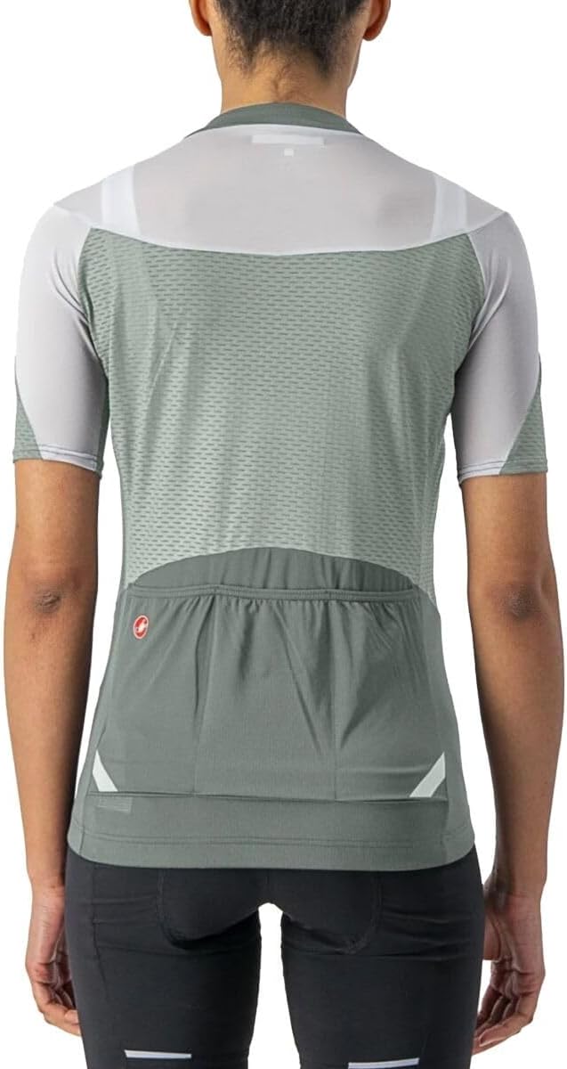 CASTELLI Damen Gradient Color Block Jersey T-Shirt XS Verteidiger Grün/Elfenbein, XS Verteidiger Gr&