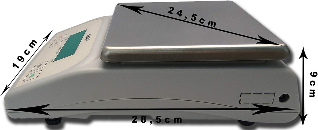 G&G KF15KA|B, 15kg-1g |0,1g Briefwaage Feinwaage Tischwaage Präzisionswaage LED (KF-15KB) KF-15KB: B