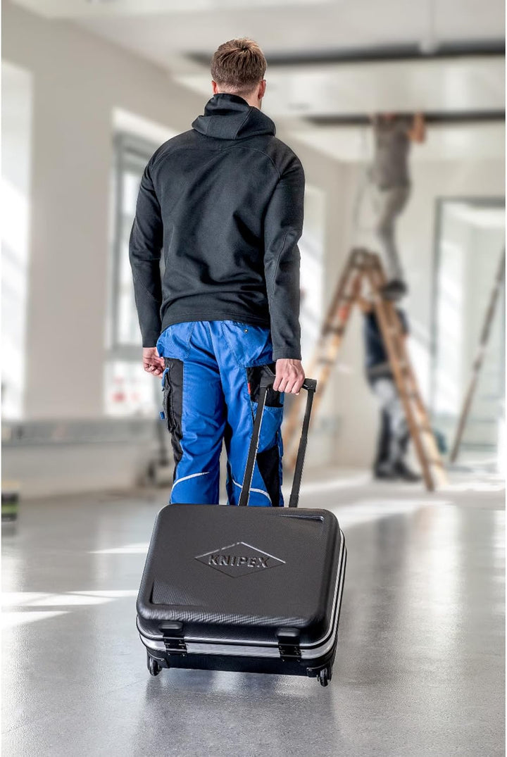 KNIPEX Werkzeugkoffer "BIG Basic Move", leer, mit Rollen, Teleskopgriff, 54 Steckmöglichkeiten, 33 l