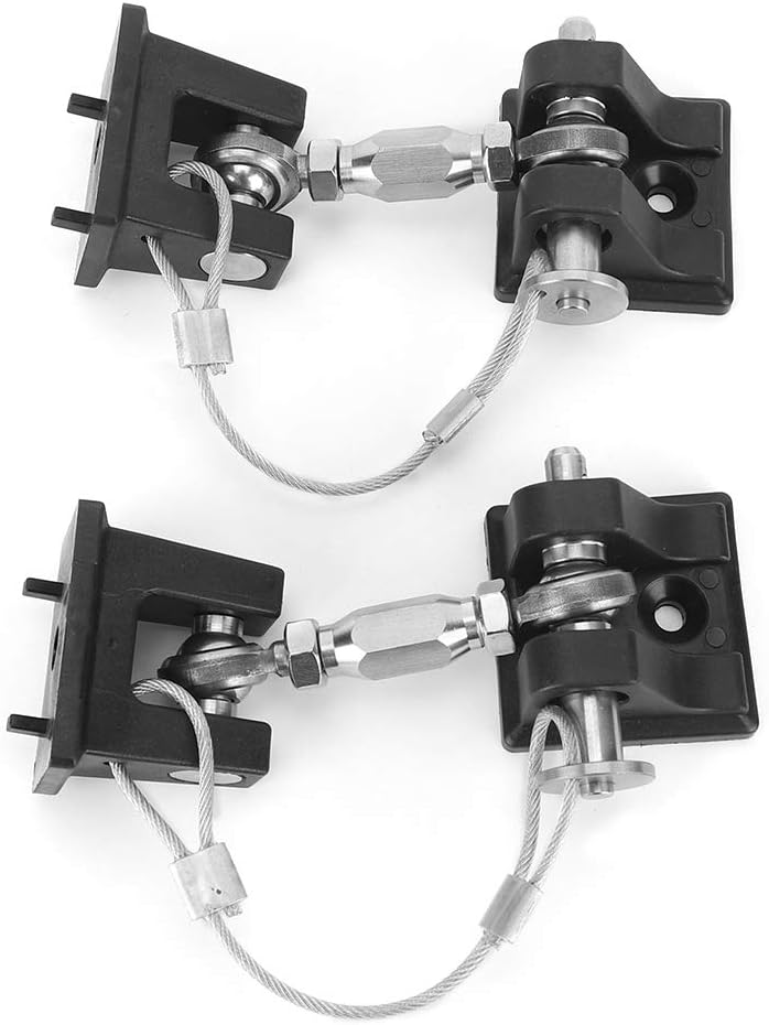 Bediffer 1 Paar Haubenverriegelungsschloss, Fronthaubenschnalle, Schwarzes Metallhaubenverriegelungs